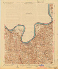 Cannelton Indiana Historical topographic map, 1:62500 scale, 15 X 15 Minute, Year 1934
