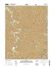 Canoe Kentucky Current topographic map, 1:24000 scale, 7.5 X 7.5 Minute, Year 2016
