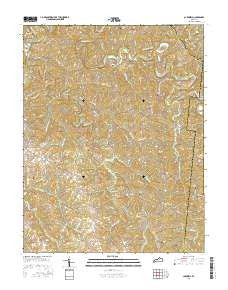 Cardwell Kentucky Current topographic map, 1:24000 scale, 7.5 X 7.5 Minute, Year 2016