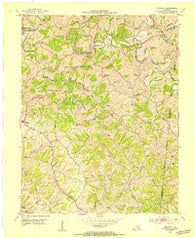 Cardwell Kentucky Historical topographic map, 1:24000 scale, 7.5 X 7.5 Minute, Year 1953