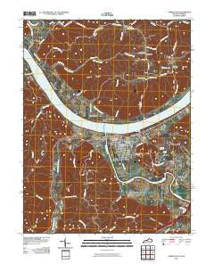 Carrollton Kentucky Historical topographic map, 1:24000 scale, 7.5 X 7.5 Minute, Year 2010