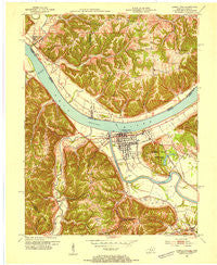 Carrollton Kentucky Historical topographic map, 1:24000 scale, 7.5 X 7.5 Minute, Year 1953