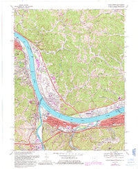 Catlettsburg Kentucky Historical topographic map, 1:24000 scale, 7.5 X 7.5 Minute, Year 1968