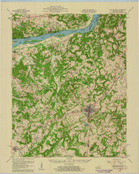 Cave In Rock Illinois Historical topographic map, 1:62500 scale, 15 X 15 Minute, Year 1958
