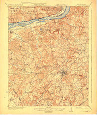 Cave In Rock Illinois Historical topographic map, 1:62500 scale, 15 X 15 Minute, Year 1925
