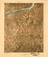 Cave In Rock Illinois Historical topographic map, 1:62500 scale, 15 X 15 Minute, Year 1925