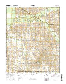 Cayce Kentucky Current topographic map, 1:24000 scale, 7.5 X 7.5 Minute, Year 2016