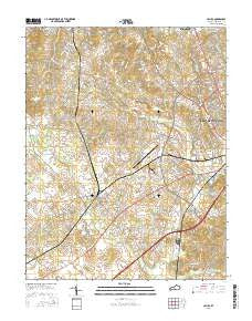 Cecilia Kentucky Current topographic map, 1:24000 scale, 7.5 X 7.5 Minute, Year 2016