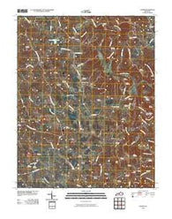 Center Kentucky Historical topographic map, 1:24000 scale, 7.5 X 7.5 Minute, Year 2010