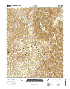 Center Kentucky Current topographic map, 1:24000 scale, 7.5 X 7.5 Minute, Year 2016
