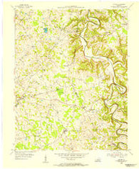 Center Kentucky Historical topographic map, 1:24000 scale, 7.5 X 7.5 Minute, Year 1953