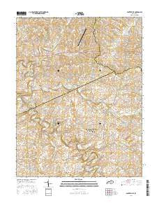 Centerville Kentucky Current topographic map, 1:24000 scale, 7.5 X 7.5 Minute, Year 2016