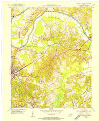 Central City East Kentucky Historical topographic map, 1:24000 scale, 7.5 X 7.5 Minute, Year 1953