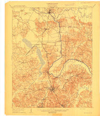 Central City Kentucky Historical topographic map, 1:62500 scale, 15 X 15 Minute, Year 1909