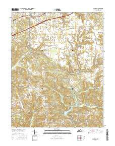 Clarkson Kentucky Current topographic map, 1:24000 scale, 7.5 X 7.5 Minute, Year 2016