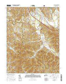 Clay City Kentucky Current topographic map, 1:24000 scale, 7.5 X 7.5 Minute, Year 2016
