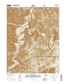 Colfax Kentucky Current topographic map, 1:24000 scale, 7.5 X 7.5 Minute, Year 2016