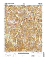 Columbia Kentucky Current topographic map, 1:24000 scale, 7.5 X 7.5 Minute, Year 2016