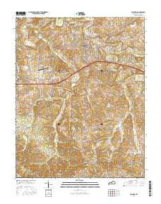 Columbia Kentucky Current topographic map, 1:24000 scale, 7.5 X 7.5 Minute, Year 2016