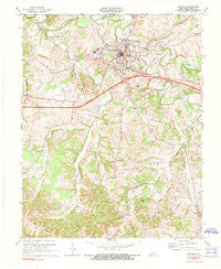 Columbia Kentucky Historical topographic map, 1:24000 scale, 7.5 X 7.5 Minute, Year 1973