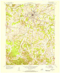 Columbia Kentucky Historical topographic map, 1:24000 scale, 7.5 X 7.5 Minute, Year 1954