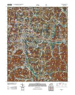 Corbin Kentucky Historical topographic map, 1:24000 scale, 7.5 X 7.5 Minute, Year 2010