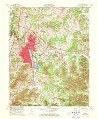 Corbin Kentucky Historical topographic map, 1:24000 scale, 7.5 X 7.5 Minute, Year 1970