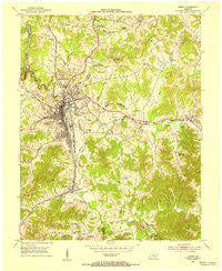 Corbin Kentucky Historical topographic map, 1:24000 scale, 7.5 X 7.5 Minute, Year 1952