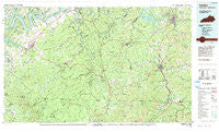 Corbin Kentucky Historical topographic map, 1:100000 scale, 30 X 60 Minute, Year 1981