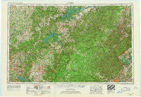 Corbin Kentucky Historical topographic map, 1:250000 scale, 1 X 2 Degree, Year 1956