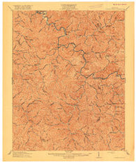 Cornettsville Kentucky Historical topographic map, 1:62500 scale, 15 X 15 Minute, Year 1916