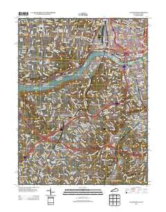 Covington Kentucky Historical topographic map, 1:24000 scale, 7.5 X 7.5 Minute, Year 2013