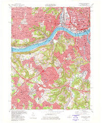Covington Kentucky Historical topographic map, 1:24000 scale, 7.5 X 7.5 Minute, Year 1981