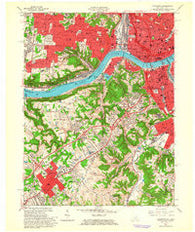 Covington Kentucky Historical topographic map, 1:24000 scale, 7.5 X 7.5 Minute, Year 1961