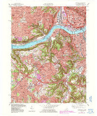 Covington Kentucky Historical topographic map, 1:24000 scale, 7.5 X 7.5 Minute, Year 1981