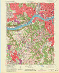 Covington Kentucky Historical topographic map, 1:24000 scale, 7.5 X 7.5 Minute, Year 1961
