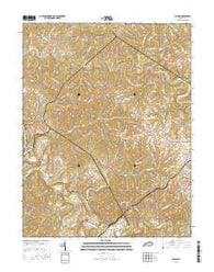 Cowan Kentucky Current topographic map, 1:24000 scale, 7.5 X 7.5 Minute, Year 2016