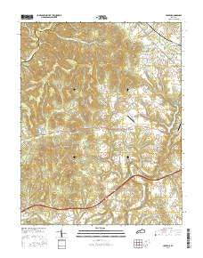 Cravens Kentucky Current topographic map, 1:24000 scale, 7.5 X 7.5 Minute, Year 2016