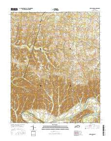 Creelsboro Kentucky Current topographic map, 1:24000 scale, 7.5 X 7.5 Minute, Year 2016