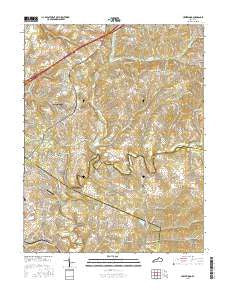Crestwood Kentucky Current topographic map, 1:24000 scale, 7.5 X 7.5 Minute, Year 2016
