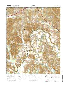 Cromwell Kentucky Current topographic map, 1:24000 scale, 7.5 X 7.5 Minute, Year 2016