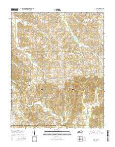 Cuba Kentucky Current topographic map, 1:24000 scale, 7.5 X 7.5 Minute, Year 2016