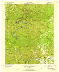 Cumberland Falls Kentucky Historical topographic map, 1:24000 scale, 7.5 X 7.5 Minute, Year 1952