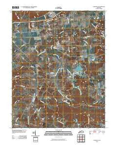 Curdsville Kentucky Historical topographic map, 1:24000 scale, 7.5 X 7.5 Minute, Year 2010
