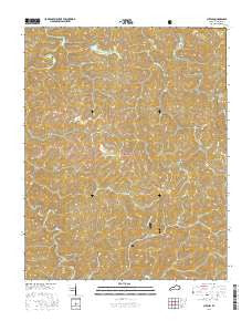 Cutshin Kentucky Current topographic map, 1:24000 scale, 7.5 X 7.5 Minute, Year 2016
