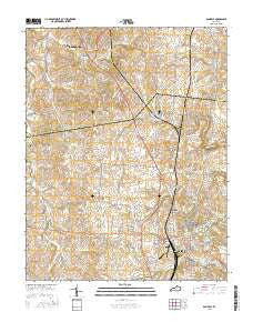 Danville Kentucky Current topographic map, 1:24000 scale, 7.5 X 7.5 Minute, Year 2016