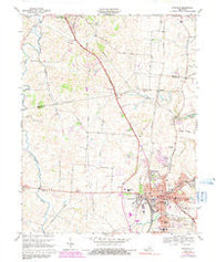 Danville Kentucky Historical topographic map, 1:24000 scale, 7.5 X 7.5 Minute, Year 1967