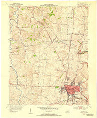 Danville Kentucky Historical topographic map, 1:24000 scale, 7.5 X 7.5 Minute, Year 1952