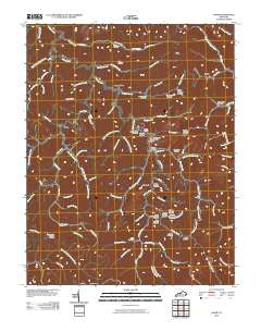 David Kentucky Historical topographic map, 1:24000 scale, 7.5 X 7.5 Minute, Year 2010