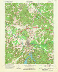 Dawson Springs Kentucky Historical topographic map, 1:24000 scale, 7.5 X 7.5 Minute, Year 1968